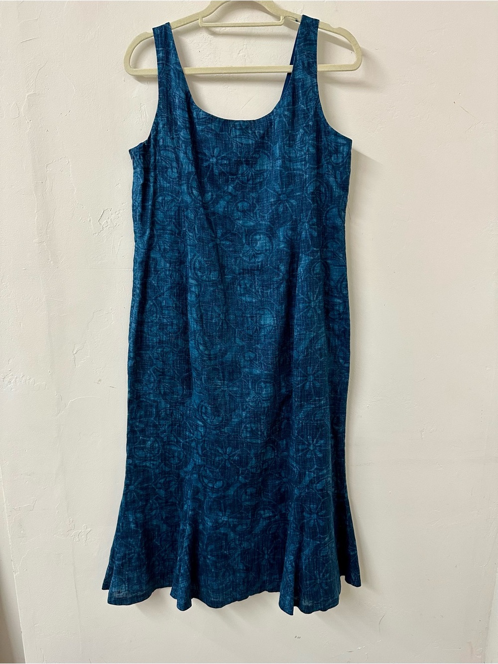 Ralph Lauren Teal Blue Patterned Sleeveless Maxi Dress